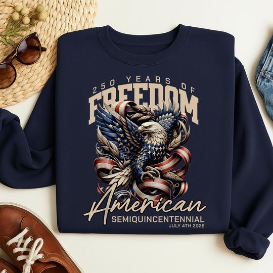 America 250th Anniversary T-Shirt: USA Eagle Patriotic Tee
