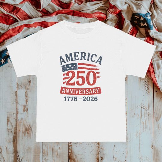 America 250th Anniversary  1976 - 2026 Relaxed Fit Tee - Political T-Shirt, Patriotic Shirt, Graphic Tee, Semiquincentennial Top
