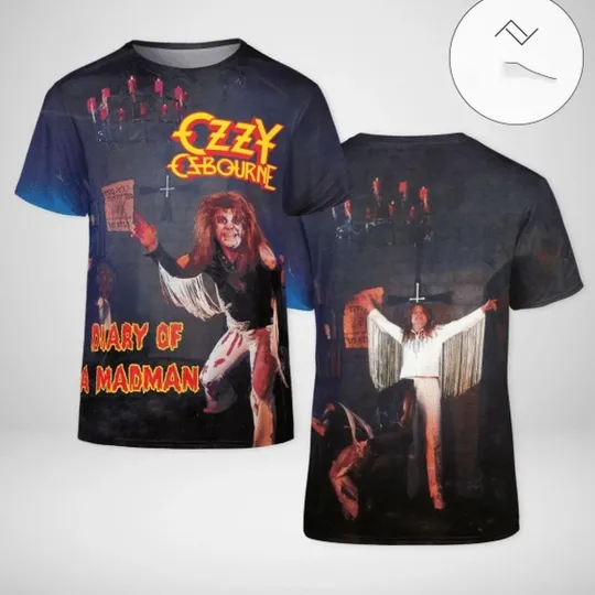 Discover AOP Oz Osbourne ALBUM 2 sides 3D T-shirt All sizes S to 5XL