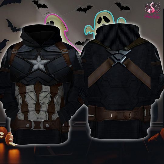 Discover Steve Rogers Captain America Full Over Print 3D Hoodie, Captain America Cosplay Shirt, Superhero MCU Cosplay Outfit, Captain America Shirt