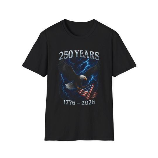 Discover 250 Years 1776-2026 Shirt, Patriotic Eagle Tee, American Flag Design, USA Celebration, Freedom Pride T-Shirt, Celebration Anniversary