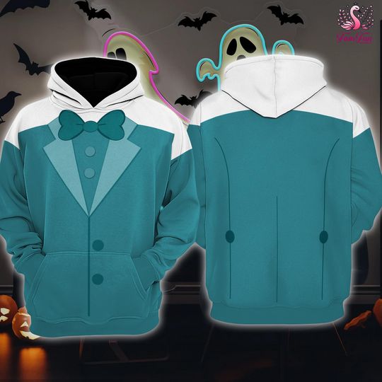 Hitchhiking Ghosts Haunted Mansion Costume Hoodie, Disneyland Halloween Hoodie Sweatshirt