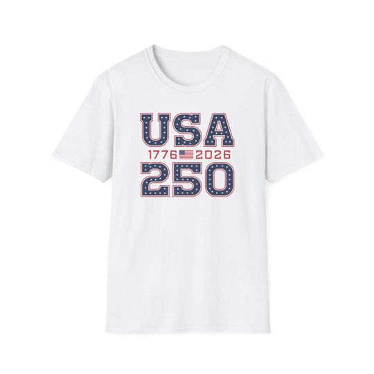Discover Patriotic USA 250 T-Shirt, USA 250th Anniversary Tee, Unisex Graphic Shirt, Independence Day Gift, Rosie the Riveter
