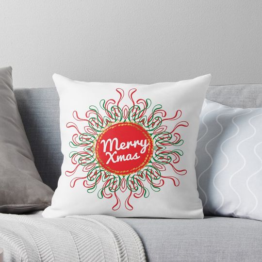 Discover Merry Xmas y'all print Pillow
