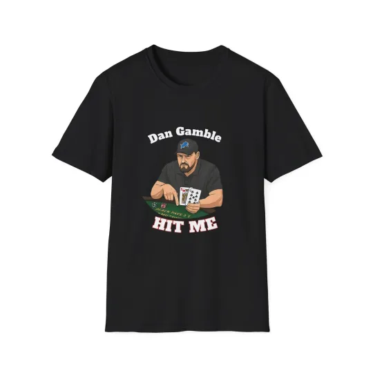 Discover Dan Gamble "Hit Me" T-Shirt Detroit Football Coach Casino Tee Lions Fan Gift