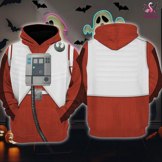 StarWars Poe Dameron Costume Hoodie Poe Dameron Halloween Costume Shirt