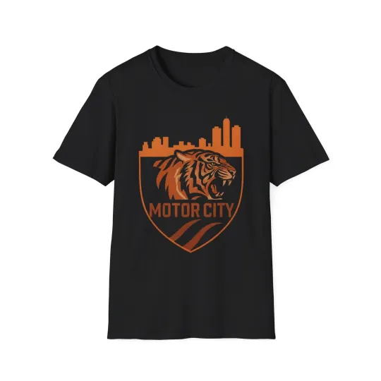 Discover Motor City Detroit Tigers Skyline T Shirt Detroit Fan Tee 2 Colors Graphic Shirt