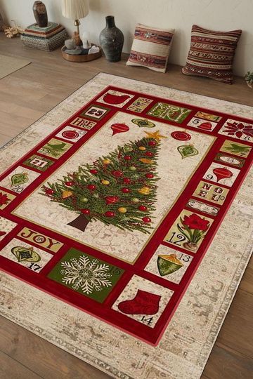 Merry Christmas Rug, Noel Gift Rug, Christmas Decor, Xmas Door Mat