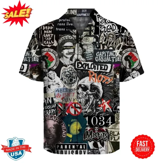 Discover Unisex Hawaiian Shirt - Punk Rock Style