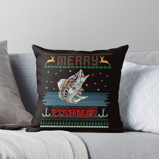 Merry Fishmas Pillow