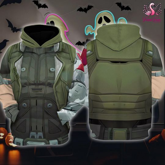 Winter Soldier Halloween Cosplay Costume, BUCKYY Bn Barnes Cosplay Hoodie