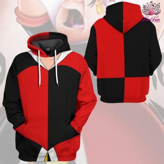 Discover Alice In Wonderland Queen Of Hearts Cosplay 3D Hoodie Halloween