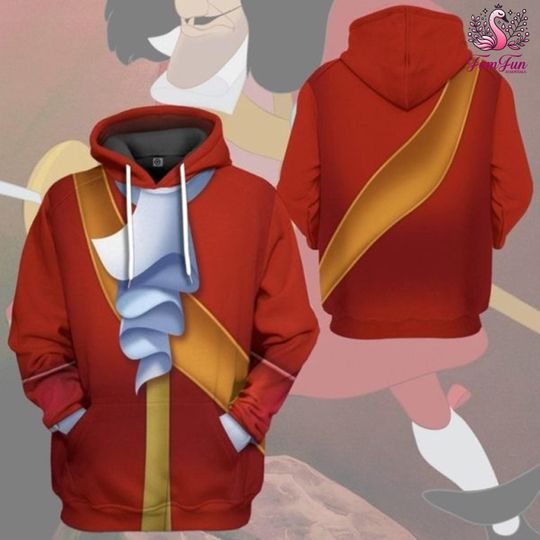 Peter Pan Captain Hook Cosplay 3D Hoodie Peter Pan Cosplay Costume Party