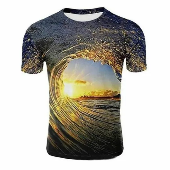 Discover 3D Printed Mens Casual T-Shirt Short Sleeve Graphic Tee Funny Summer Casual Tops
