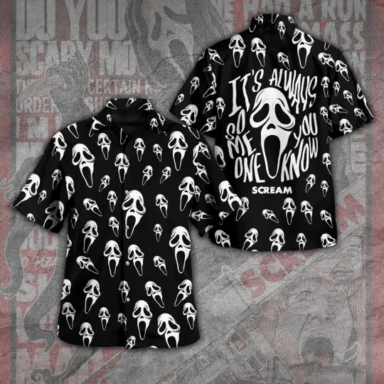 Ghostface x Horror Movies 3D Hawaiian Shirt