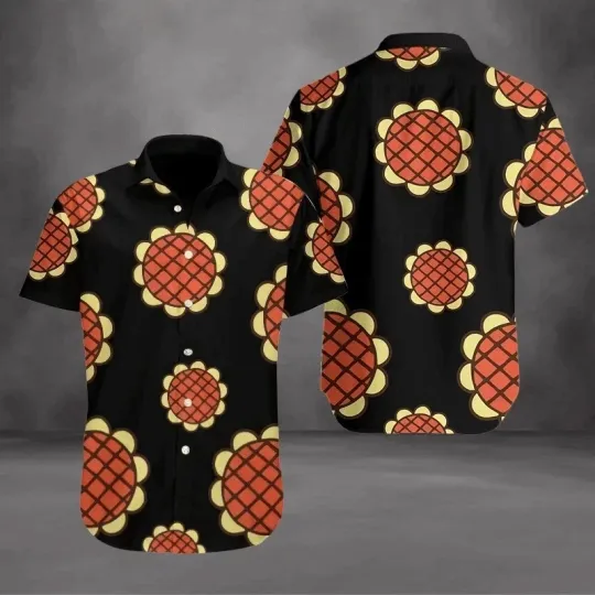 Luffy Dressrosa Hawaiian Shirt Luffy Dressrosa Sunflower Hawaiian Shirt