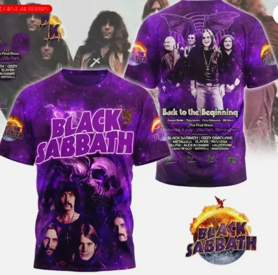 Discover Black Sabbath Back To The Beginning Signature 3D T-Shirt
