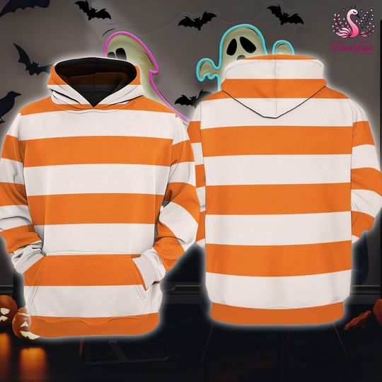 Phineas Cosplay Shirt, Orange Striped Phineas and Ferb Tee, Funny Cartoon Costume