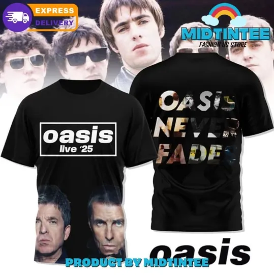 Discover Oasis Live ’25 World Tour Limited Edition 3D Shirt Classic 3D T-shirt Reprint1