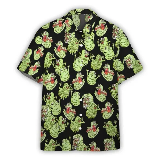 3D Ghostbusters Green Slimer Custom Hawaiian Shirt