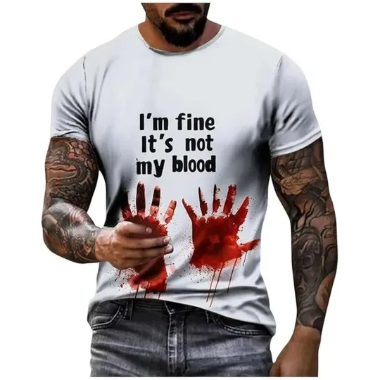 Discover Bloody Skull Halloween 3D T-Shirt – Scary All Over Print Horror Graphic Tee