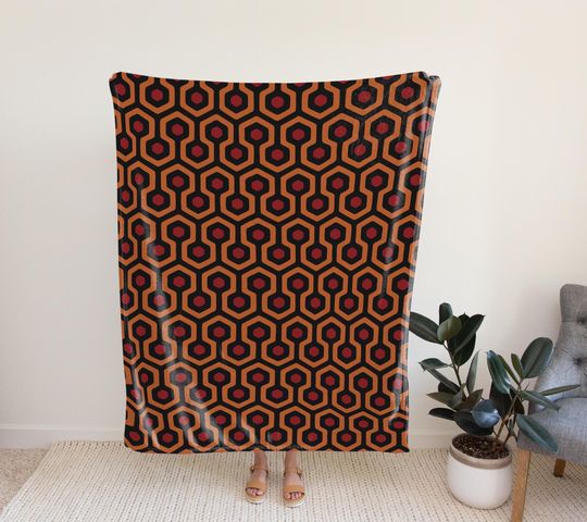 Overlook Hotel Carpet Blanket  The Shining Horror Movie Throw, Redrum Pattern, Stanley Kubrick, Stephen King Fleece Blanket