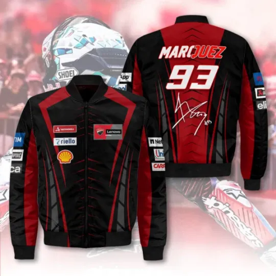 Discover Du*cati Leno*vo Team x Marc Marquez 3D Bomber Jacket – HOATT 9448