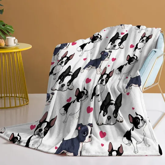 Discover French Bulldog Blanket Throw Soft for Bed Sofa Birthday Gift