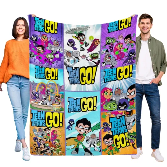 Discover Teen Titans Go Blanket Soft Bed Sofa Throw Cozy Lightweight Birthday Gift