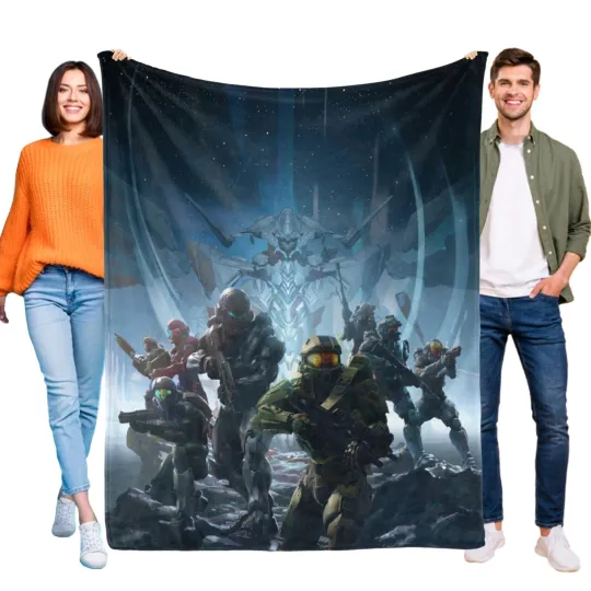 Discover Halo Fleece Blanket Soft Bed Sofa Throw Birthday Gift Cool 50*60in