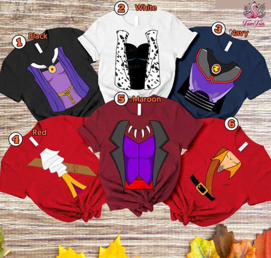 Discover Villains Halloween Costume T-shirt, Disneyland Villains Group Costume Matching