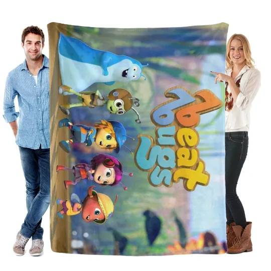 Beat Bugs Fleece Blanket for Bed and Sofa - Cozy and Lightweight Throw Gift