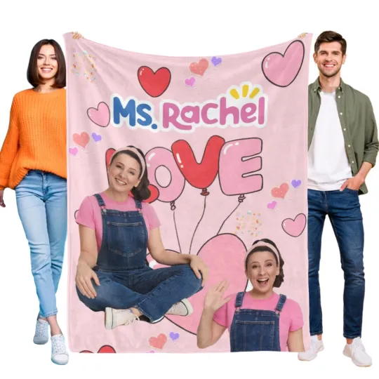 Ms Rachel Flannel Blanket Bed and Sofa Throw, Cozy Lightweight Fleece Blanket for Home Use