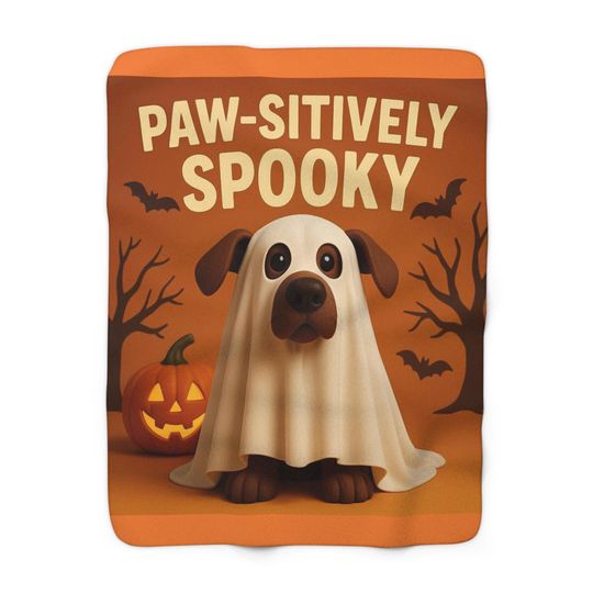 Discover Halloween Pet Sherpa Fleece Blanket: Cozy Dog Lover Throw