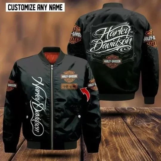 Discover Motorbike Harley Resger Hld Bomber Jacket Custom Name Gift For Holiday