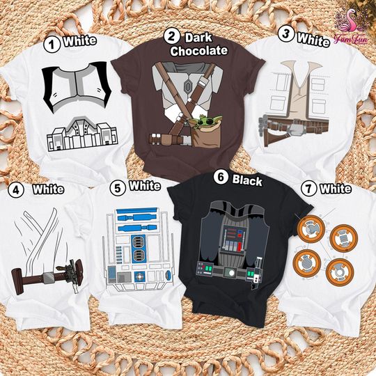 Discover StarWars Characters Costume Shirts, Starwars Halloween Matching Shirt