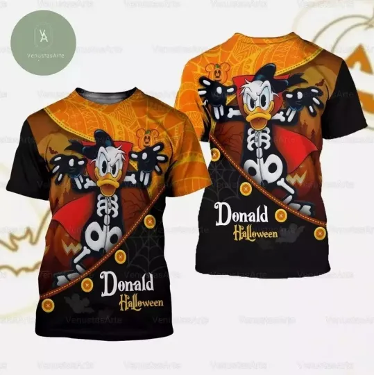 Discover Halloween Duck Skeleton 3D T-SHIRT AOP