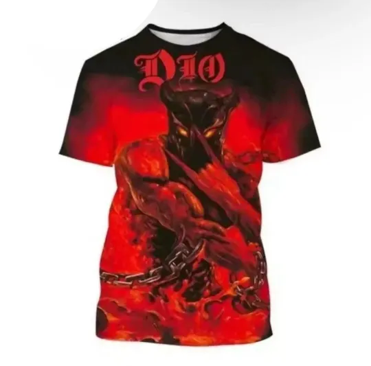 Discover Heavy Metal Rock Dio Band T-shirt 3d Print Concert Men Women Sz S-5XL.