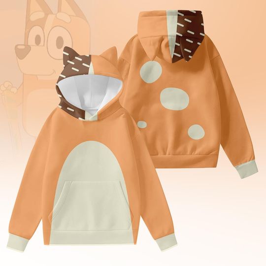 Discover Orange Mom Costume Hoodie With Ears, Cute Orange Dog Cosplay Hoodie, Disney Bounding, Halloween Costume, Movie Shirt, Gift For Fans