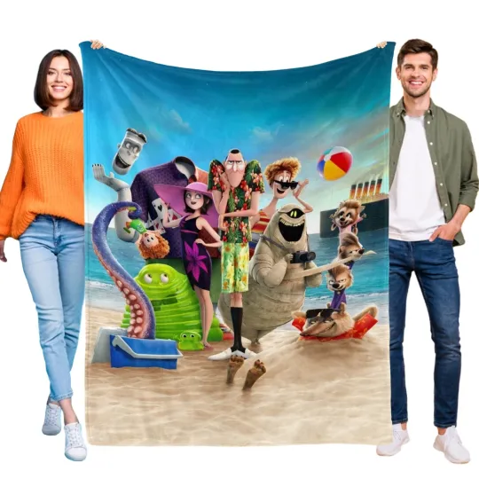 Hotel Transylvania Flannel Blanket - Soft Bed and Sofa Throw Blanket