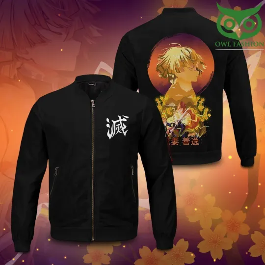 demon Agatsuma zenittsu Spirit Printed Bomber Jacket