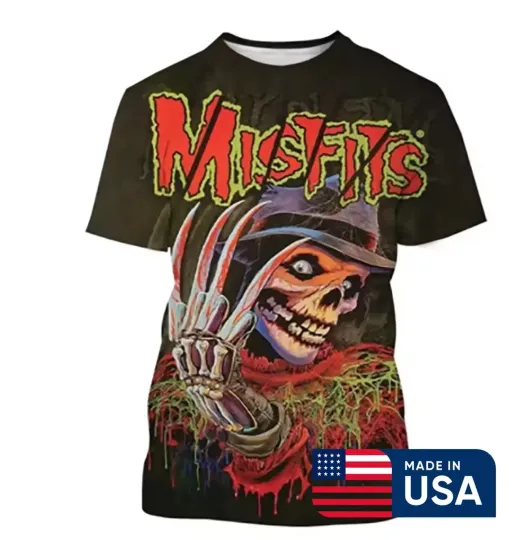 Misfits Happy Halloween Gift For Fan 3D Polyester T-shirt3
