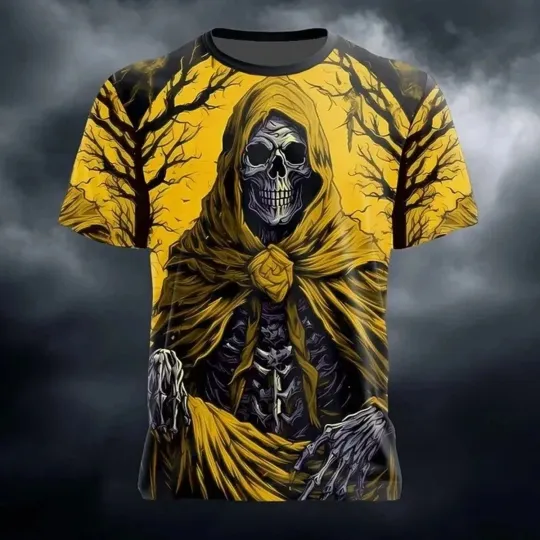 Discover Unisex Halloween T-Shirt 3D Frankenstein Monster Horror Graphic TeeUnisex Hallow