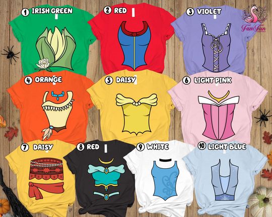 Discover Disneyland Princess Costume Shirt | Aurora Snow White Ariel Princess Shirt | Disneyland Pricess Costume Shirt | Halloween Cosplay Costume