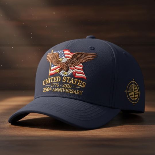 USA 250th Anniversary Eagle Baseball Cap, Patriotic Adjustable Hat, American Heritage 17762026 Unisex Gift, Christmas Gift, Gift For Dad