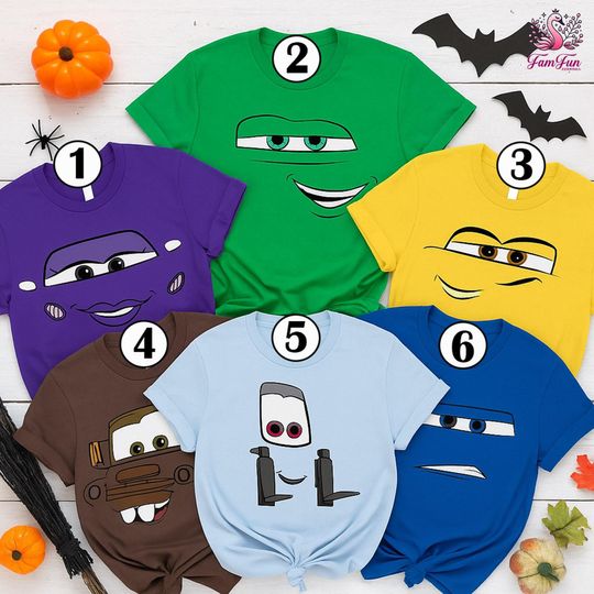 Discover DisneyCars Costume Family Matching Shirt, Disneyland Birthday Crew, Cars Halloween Costume Shirt, Cars Trip Shirt, Cars Land Shirt