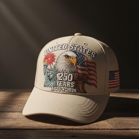 USA 250th Anniversary Eagle Baseball Cap, Patriotic Adjustable Hat, American Heritage 17762026 Unisex Gift, Christmas Gift, Gift For Dad