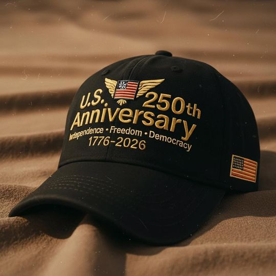 250th USA Anniversary Trucker Hat, Patriotic Embroidered Cap, American Heritage Baseball Hat, Liberty 17762026 Gift, Gift For Dad
