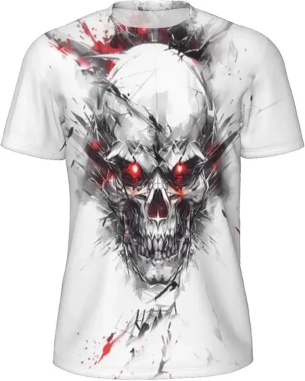 Discover Unique 3D Flaming Skull Halloween T-shirt Fashionable for Men and Women to Wear