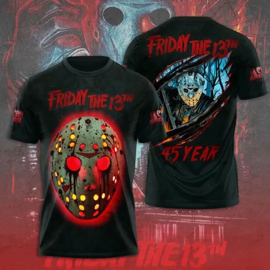 Friday the 13th 3D T-Shirt Unisex T-Shirt 3D, gift for fans, gift for Halloween1